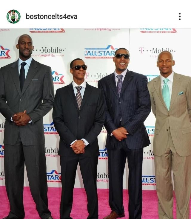 易游体育运营中心-耿耿于怀！加内特转发绿军巨头旧照 并将雷阿伦P掉